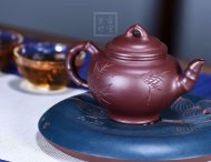 《竹春壶》报春茶具茶壶宜兴手工紫砂壶紫茄泥