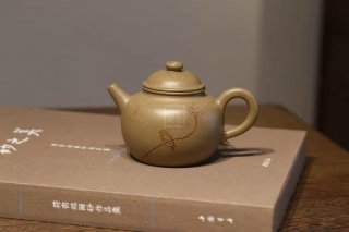 《大彬圈钮》紫砂茶具茶壶助理工艺美术师纯手工顶级青段蟹壳青