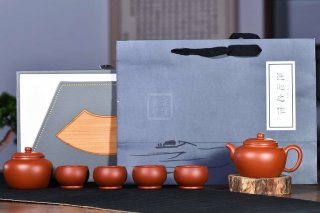 《古韵套组》紫砂壶宜兴实力派名家手工泡茶壶朱泥茶具茶壶