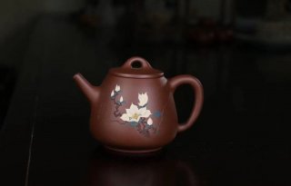 《玉兰石瓢》紫砂壶宜兴工艺美术师手工底槽青石瓢茶壶茶具