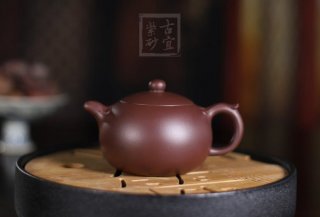 《玉如意》宜兴紫砂茶壶工艺美术师底槽青如意