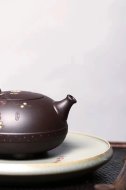 《茗香石瓢》宜兴紫泥料紫砂壶工艺美术师手工收藏茶壶茶具