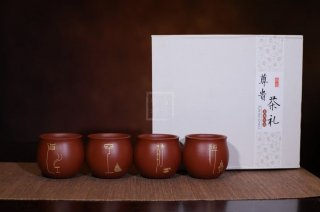 《空禅静道紫砂杯》紫砂茶具茶壶纯手工大红袍