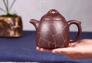 《金丝秦权》宜兴紫砂壶工艺美术师手工紫泥泡茶壶秦权茶具