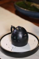 《秦权》茶壶工艺美术师手工紫砂壶泡茶器宜兴黑料秦权茶具