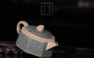 《绞泥狮韵》宜兴工艺美术师手工紫砂壶家用茶壶具套装本山绿泥六方