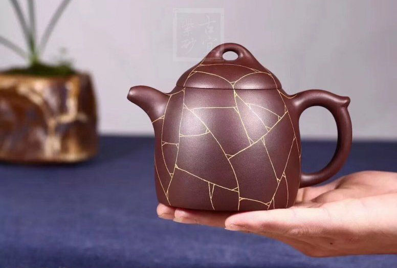 《金丝秦权》宜兴紫砂壶工艺美术师手工紫泥泡茶壶秦权茶具