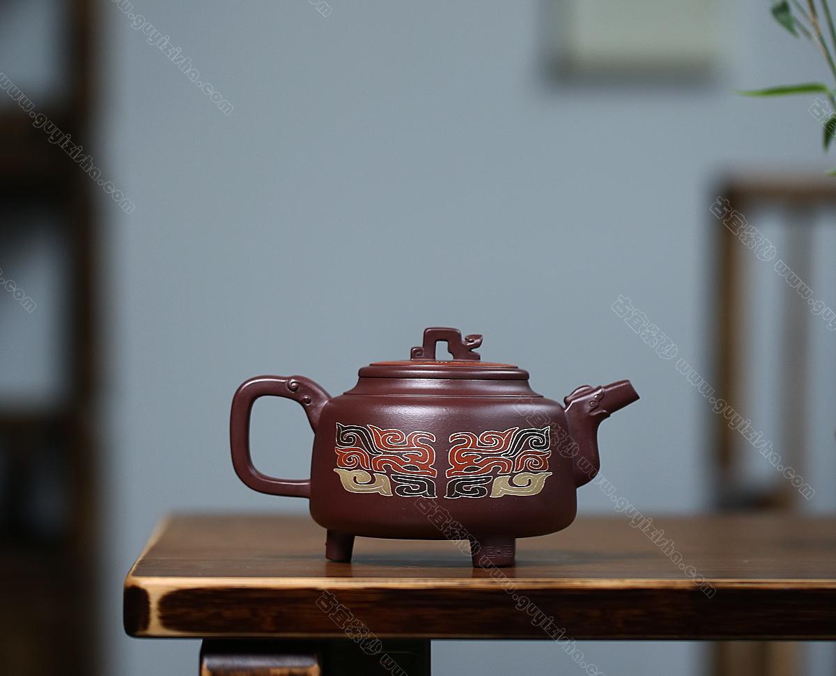 NEW即納中国 紫砂朱泥 手付煎茶碗　在銘　931 コレクション